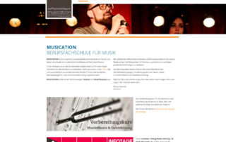 MUSICATION - Berufsfachschule für Musik Nürnberg - Webdesign von Reihe1.com